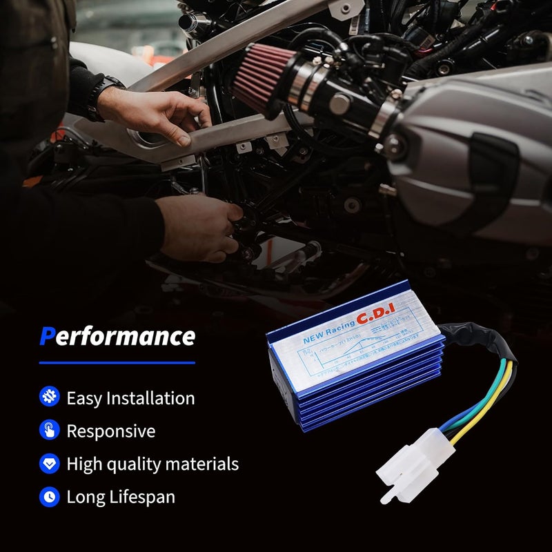 OXCANO 5 Pin Racing AC Ignition CDI Box Replacement for GY6 50cc 70cc 90cc 110cc 125cc 140cc 150cc 160cc 139QMB 152QMI 157QMJ Engine Chinese Pit Dirt Motor Bike ATV Moped Quad Go Kart Pit Dirt Bike - Image 3